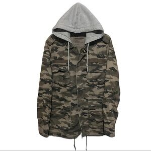 H&M Divided men parka coat camouflage army fatigue size M